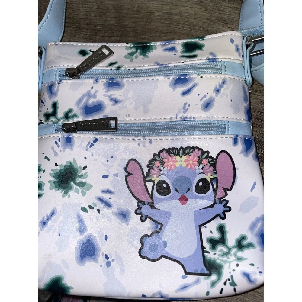 Loungefly Disney Lilo Tie Dye Hawaiian Lei Crossbody Bag 8x7”